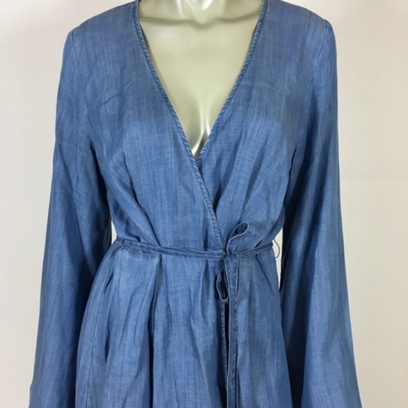 Guess denim wrap dress - Picture 3 of 5